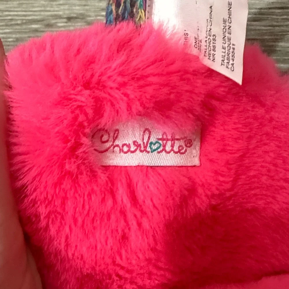 Charlotte Kids Pink And Yellow Emoji Earmuffs Size One Size